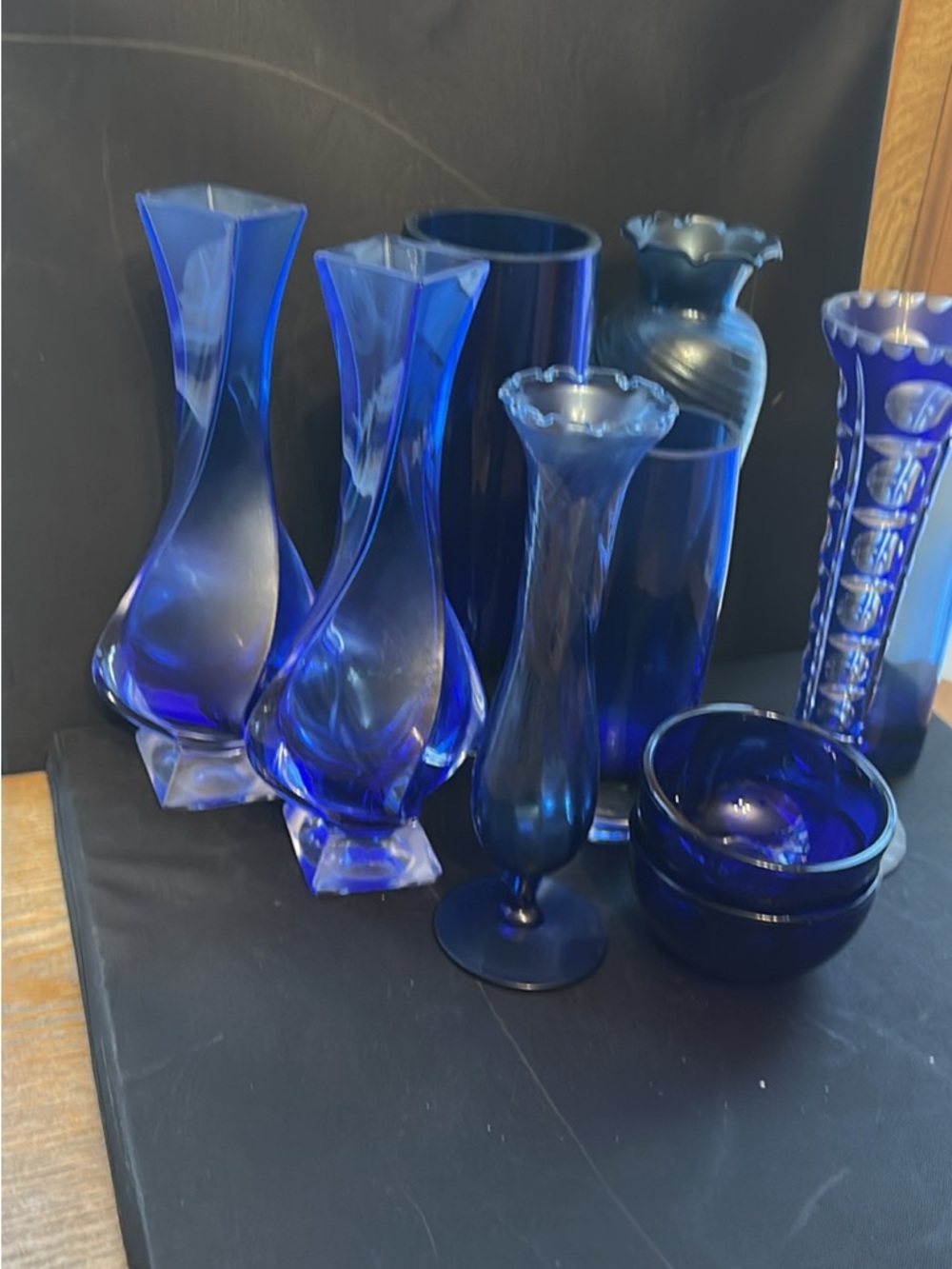 Cobalt Blue Glass Vase Collection - Elegant Home Accents